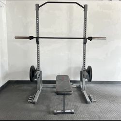 Squat Rack Only…(Brand New) Sunny Health & Fitness Power Squat Rack… With Gym Olympic Weight Plate Storage and Swivel Landmine Attachment… $200 Price 