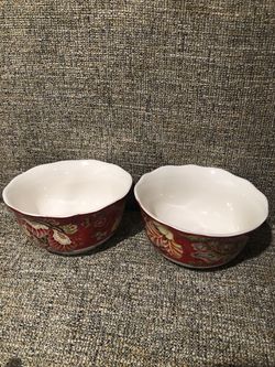 222 Fifth Gabrielle Red Bowls