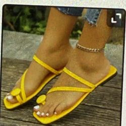 Yellow Strappy Sandals-Size 43 EUR(10 US) -New In Package 