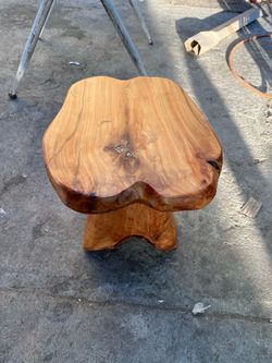 Live Edge Solid Wood Side Table