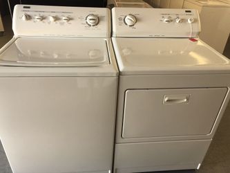 Used kenmore washer heavy duty washer and dryer set. 1 year warranty