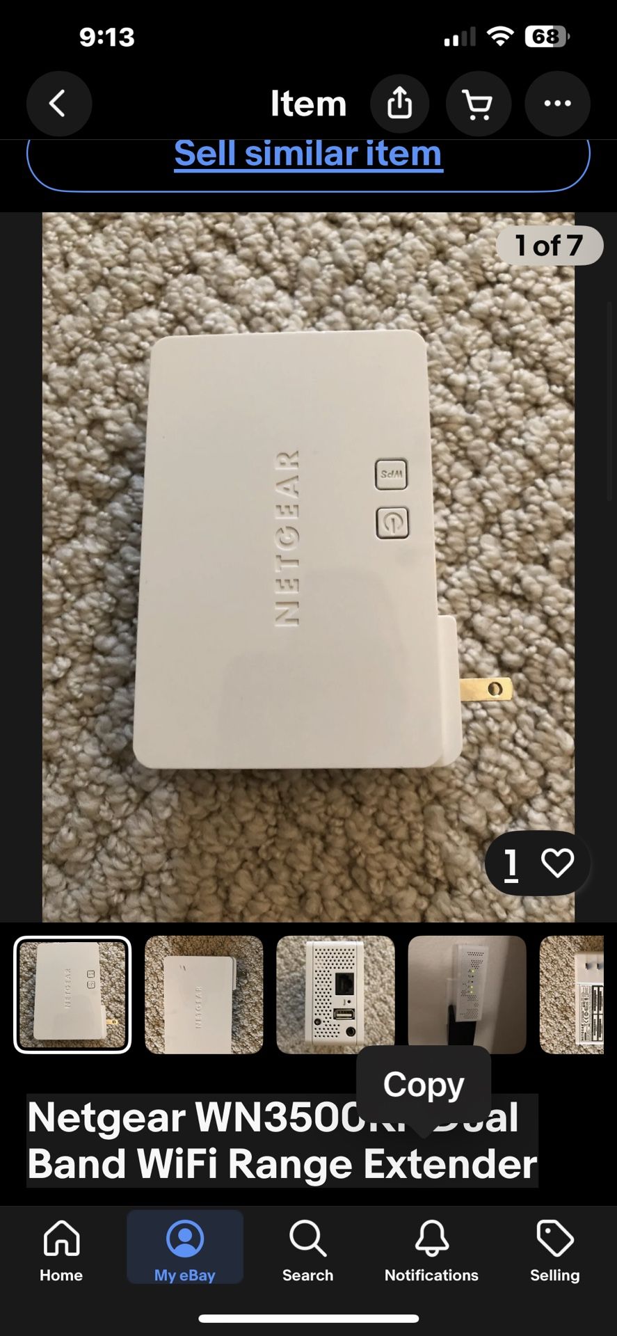 Netgear WN3500RP Dual Band WiFi Range Extender