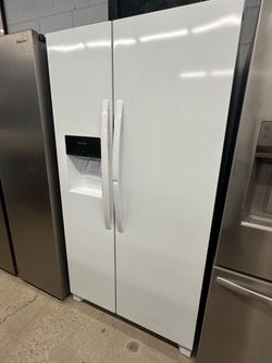 Frigidaire white side by side refrigerator