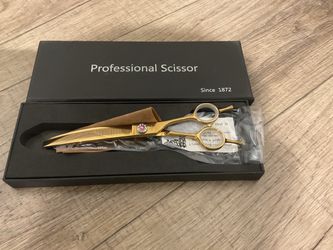 Professional Dog Grooming Scissors Pet Curved Chunker Shears 7.0'' Extremely Sharp Blades 440C Steel Thinning Scissors Durable Smooth Motion & Fine Cu