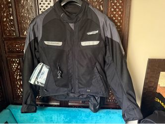 Helite Vented Airbag Motorcycle Jacket - Medium Black/Gray - Excellent Condition