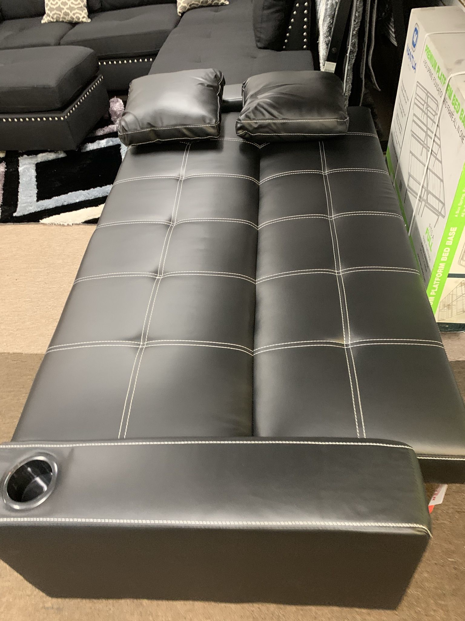 🛌🛋BLOWOUT SALE NOW🔥‼️FUTON SOFA BED PU LEATHER🛋🛌