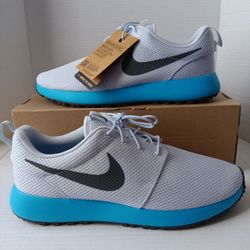 Nike Roshe Golf Next Nature 'Grey Blue Lightning' Spikeless Golf Shoes