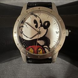 Disneyland Resort Limited Release Mickey Mouse Watch – Stainless Steel Back – Leather Band 