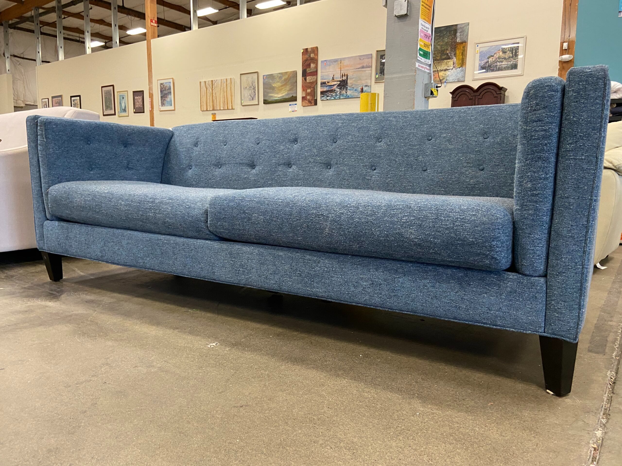 JONATHAN LOUIS Hayes Estate Sofa in Heathered Blue