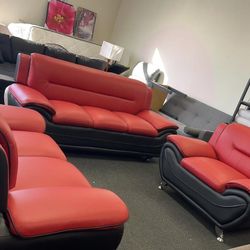 BRAND NEW 3 PIECES LIVING ROOM SOFA COUCH SET