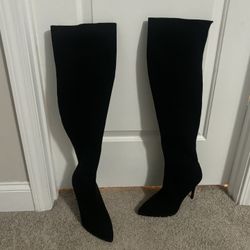Thigh High Fabric Boots