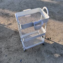 Rolling Utility Cart, Metal Storage Trolley ,Multifunctional Organizer