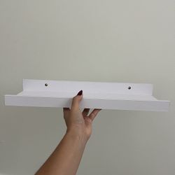 5 White Floating Shelves 5.5"D x 16.25"W x 1.5"H