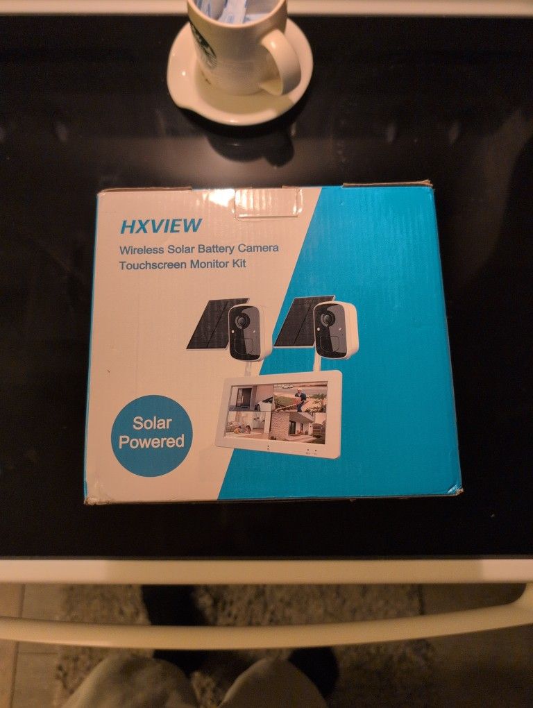 Hxview Wireless Solar Powered Camera Touchscreen Monitor Kit