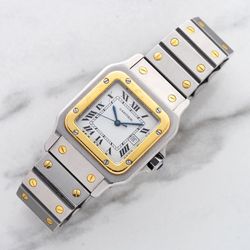 Cartier 2tone 18k/SS Full Set Biy Sale Trade Rolex Gold Diamonds 31mm 
