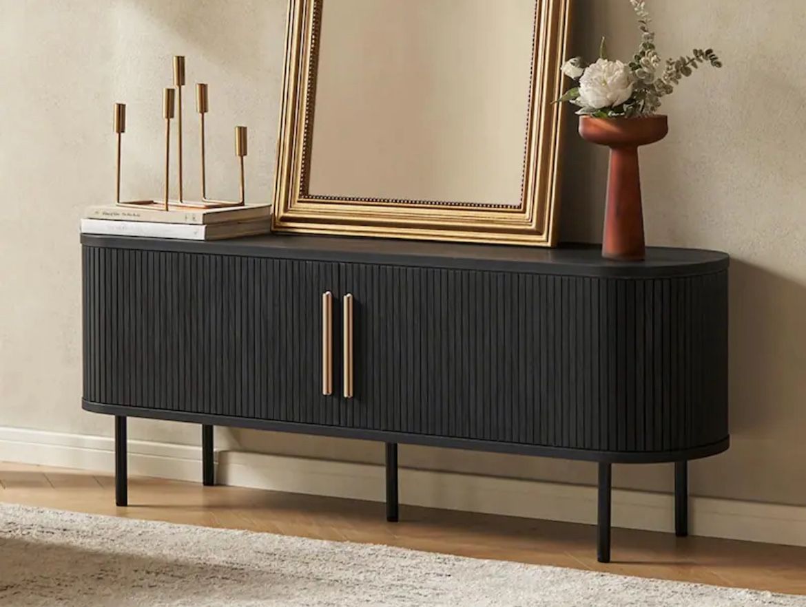 60" Tambour TV Stand Entertainment Center FREE DELIVERY