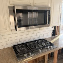 Kitchenaid 36 Cooktop And Microwave.   