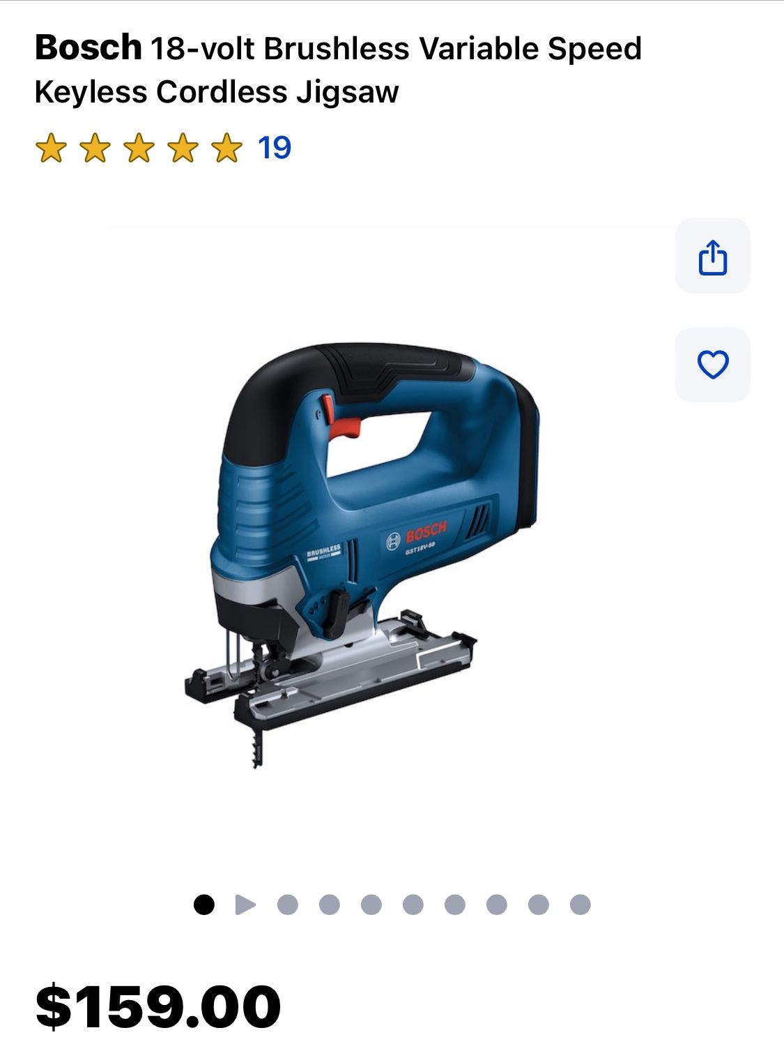 Jigsaw Bosch 18 Volt