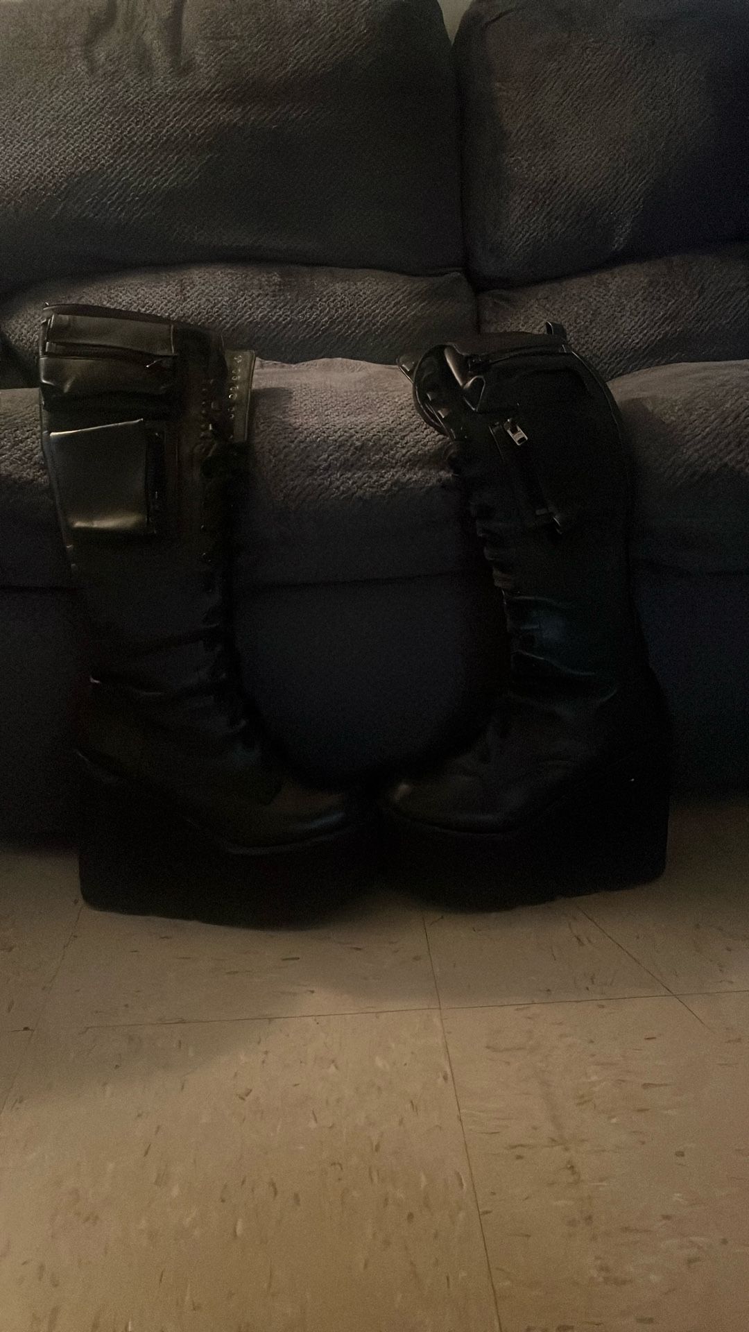 Current Mood Obsidian Pocket Dolls Kill Platform Boots