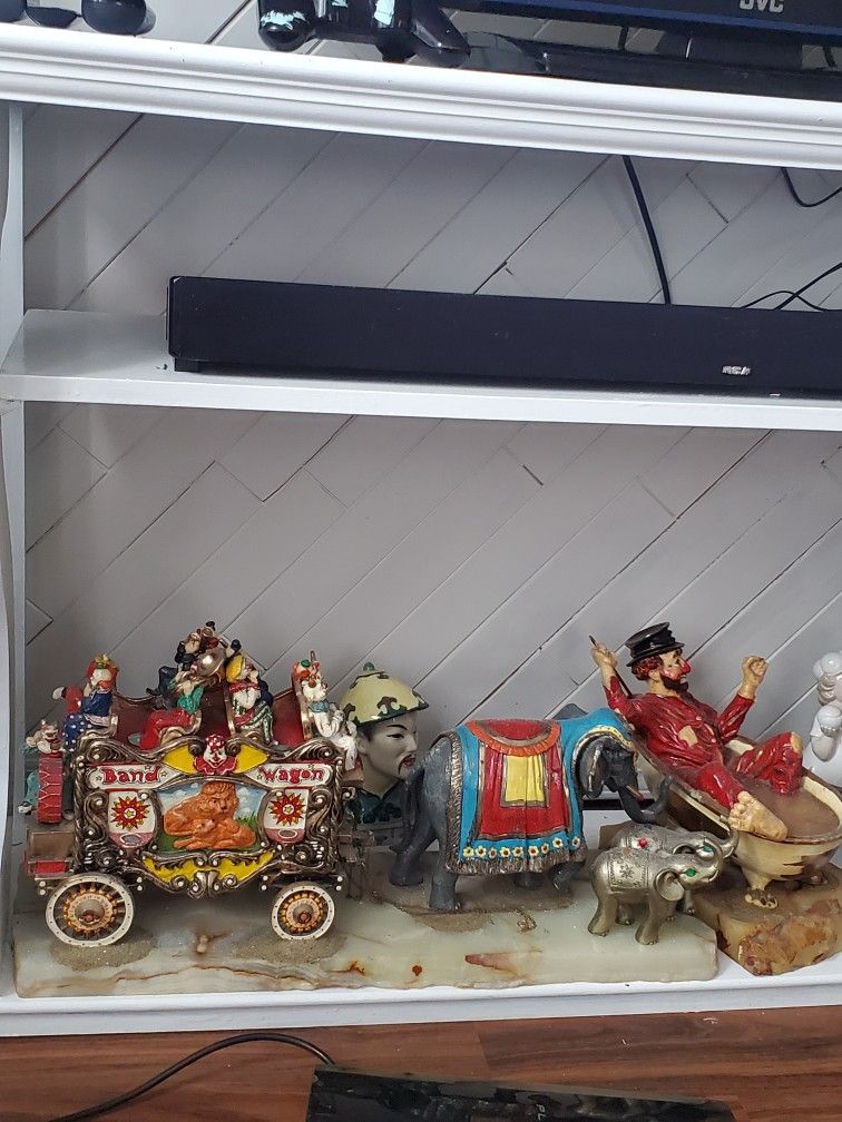 Ron Lee Circus Wagon Missing Clown Head 🤡