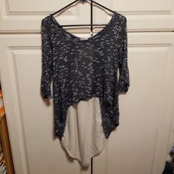 Blue Shirt With Bow On the Back. Size Small 