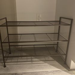 3 Tier Stackable Shoe Rack Storage Rack 