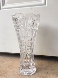 Rare crystal vase from Bohemia Ezevh Republic
