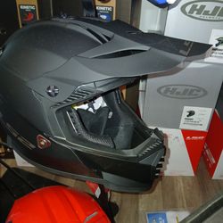 LS2 Matte Black Motocross Helmet DOT ECE approved brand new size medium last one we got