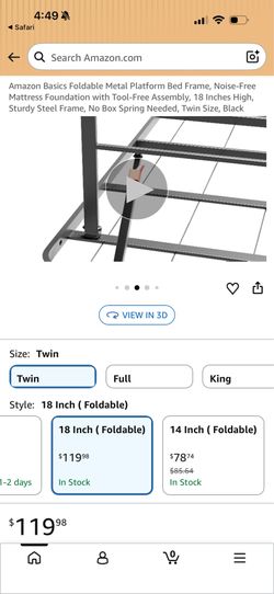 Twin bed frame