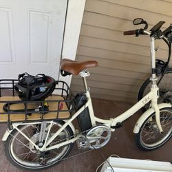 Vika+ Electric Folding Bike - Cream
