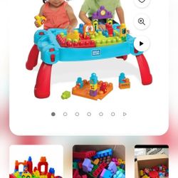 Mega Blocks Lego With Table 