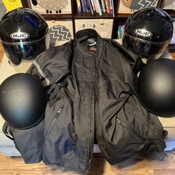 Motorcycle Jacket And Helmets