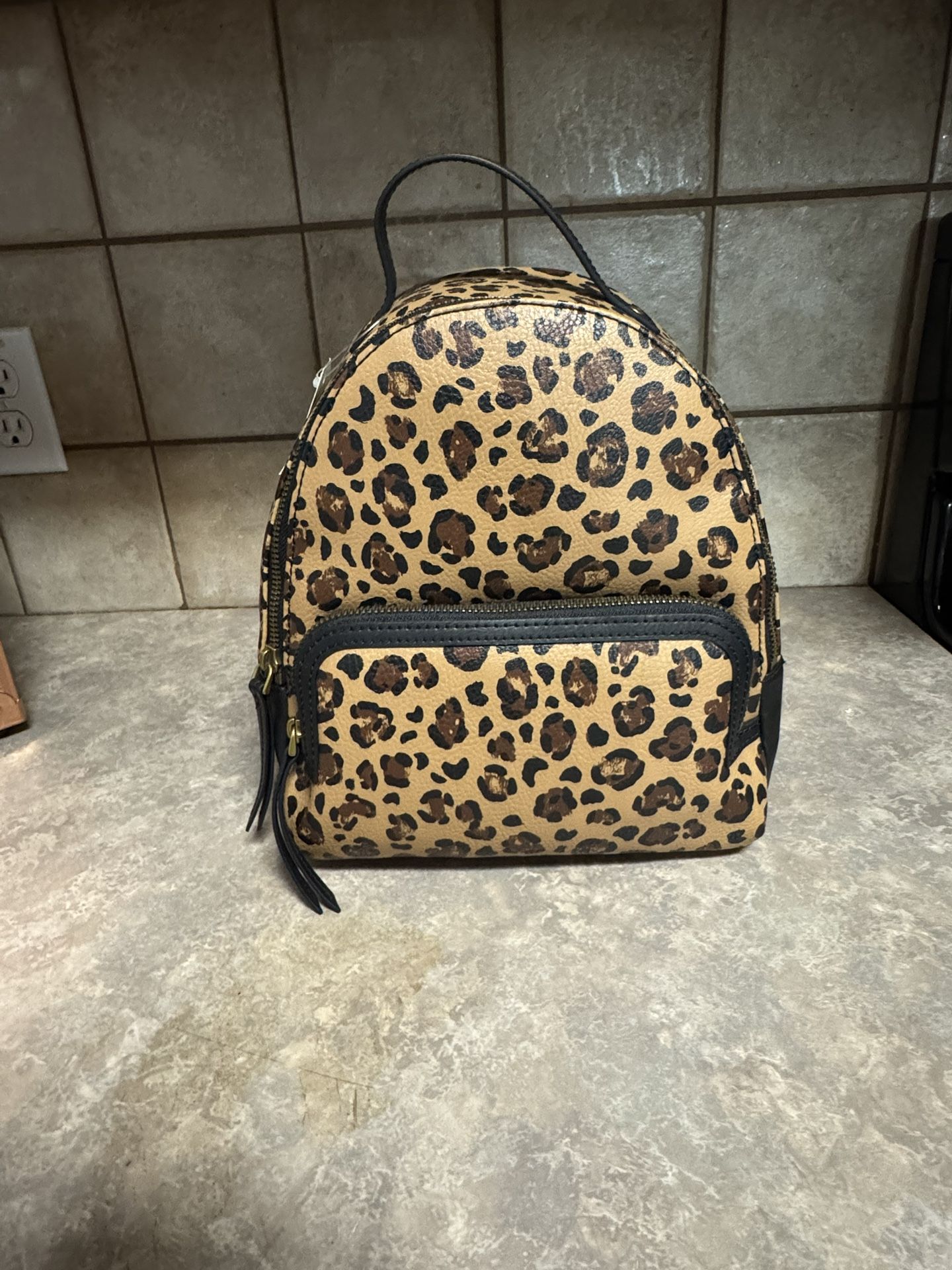 Fossil Cheetah Backpack Purse