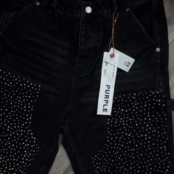 Purple Jeans Size 32 New 