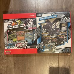 Pokemon Cards - Black Bolt/White Flare Binder & Poster Collection Bundle
