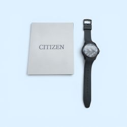 Citizen Eco-Drive Naismith Trophy 43mm Black Dial Rubber Strap Watch $100$