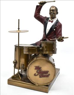 10.75" Jazz Band Drum Player Statue