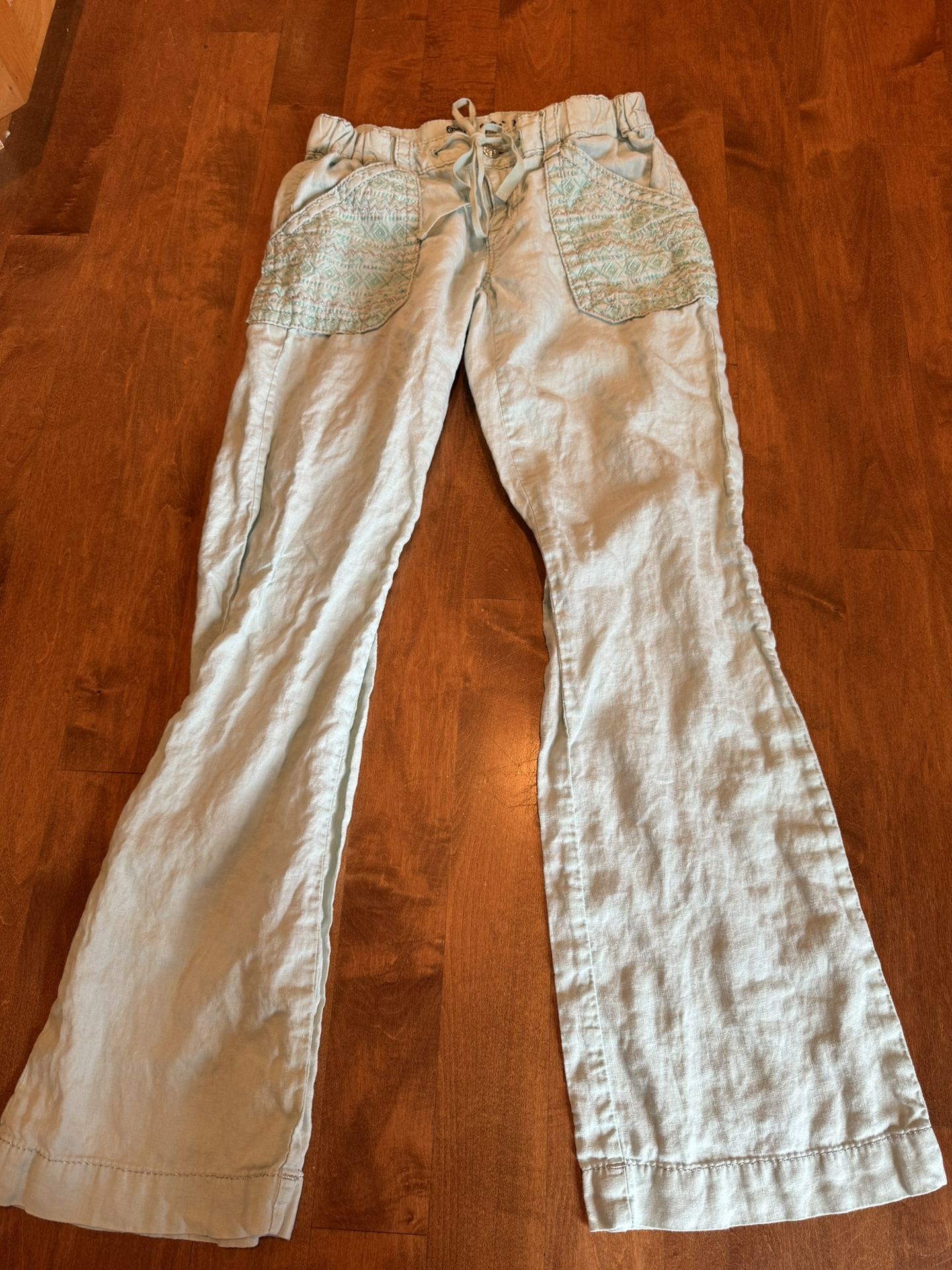 Woman’s Miss Me Beach Linen Pants Shipping Available