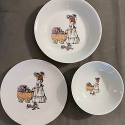 Philippe Deshoulieres Limoges 3 Piece Porcelain Dish Set