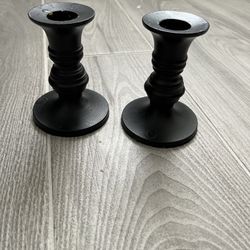 Black Candle Holders 