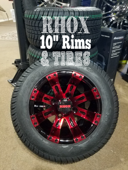 RHOX 10" GOLF CART RIMS & TIRES