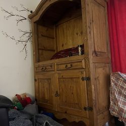 Rustic Wood Armoire