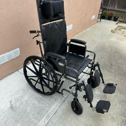 18 Inches Wide Wheelchair In Perfect Condition Easy To Fold It Reclines And Legs Extend By Drive