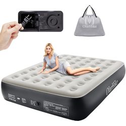 OlarHike Queen Air Mattress with Built in Pump,Inflatable Blow Up Airbed with...