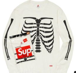 DS Supreme FW21 x Hanes Bones Thermal White/Natural Size