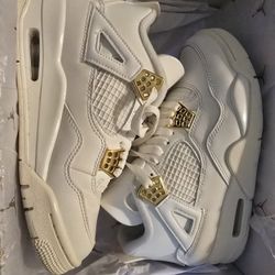 AJ 4s White Gold Metallics
