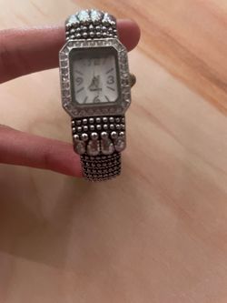 Silver tone watch