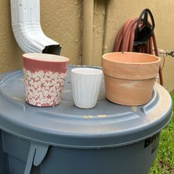3  Flower Pots 