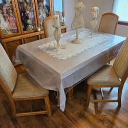 SOLD OAK DINING ROOM TABLE 62X42
