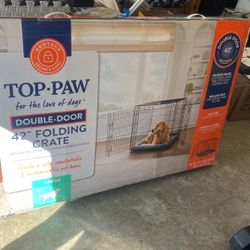 Large Dog Crate 42” Folding Crate - Like New